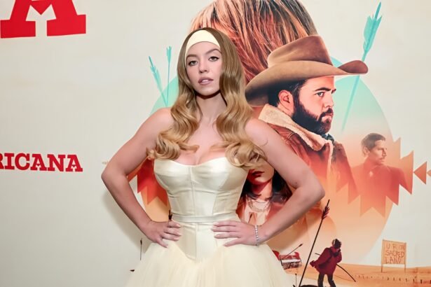 Sydney Sweeney Radiates Elegance in a Yellow Corset Gown with Coordinating Headband